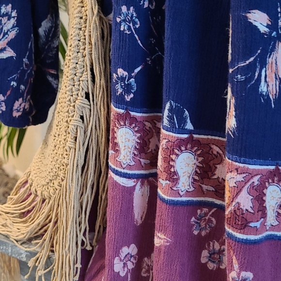 BOHO BEAUTIFUL S MULTI FLOWERED DRESS TUNIC - Picture 8 of 17